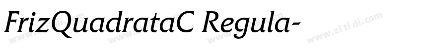 FrizQuadrataC Regula字体转换